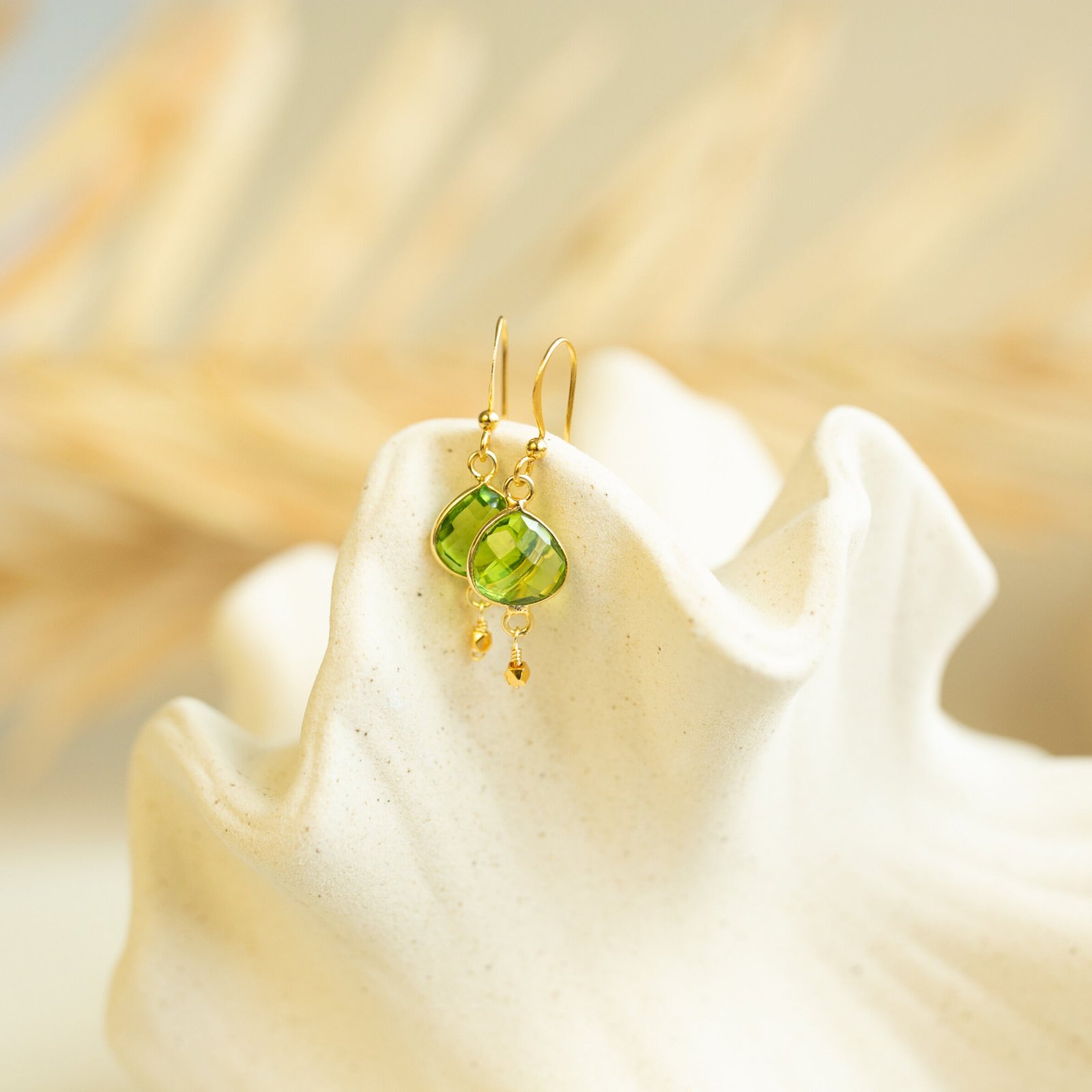 Peridot Ballet Drop Earrings - Image 2