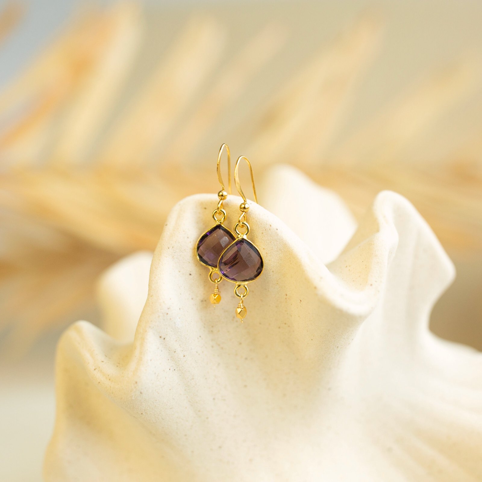 Amethyst Ballet Drop Earrings - Image 2