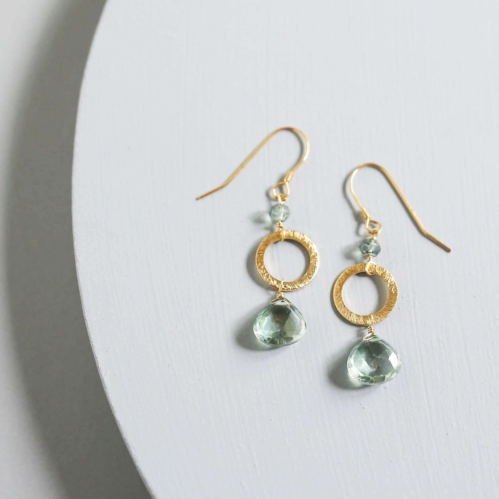 The Airie Earring - Green Amethyst Silver - Image 5