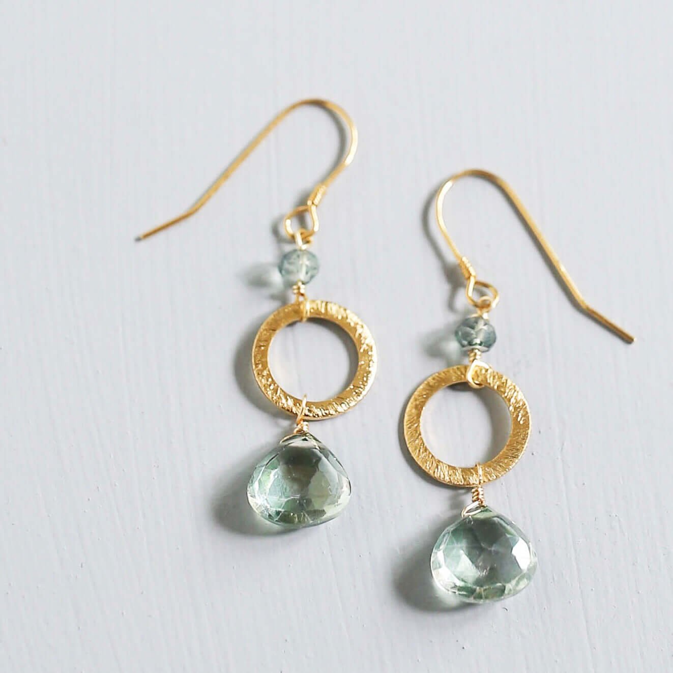 The Airie Earring - Green Amethyst Silver - Image 4