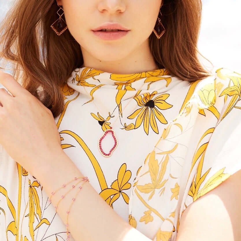 Ruby Quartz Freestyle Pendant Necklace - Image 4