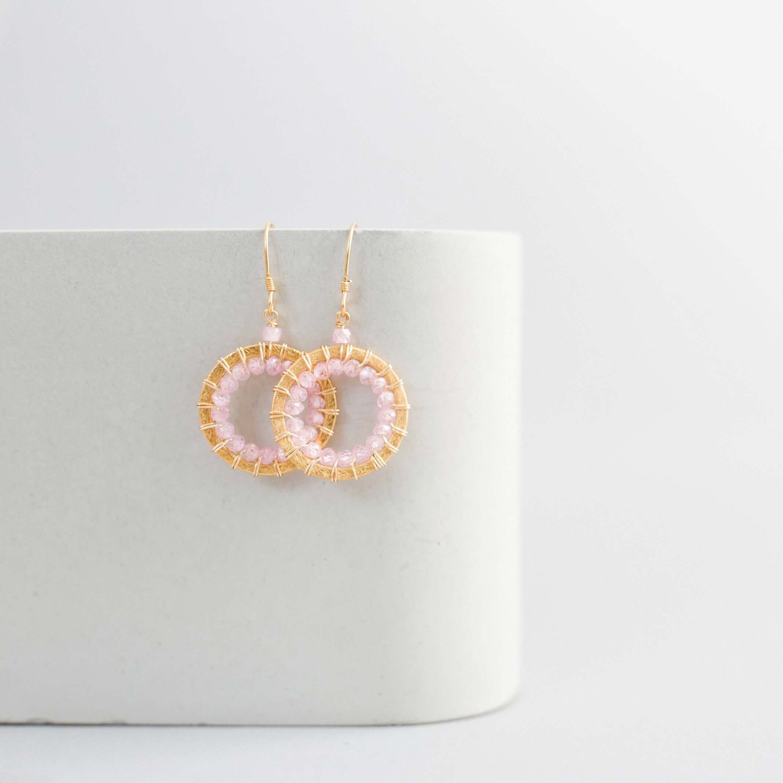 Rose Quartz Halo Jewelry Set - Image 3